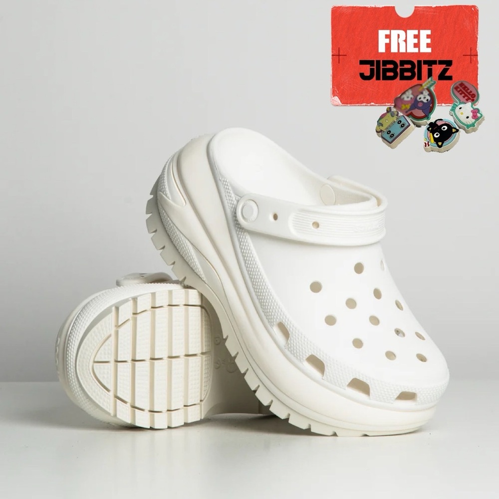 with free items! WOMENS CROCS CLASSIC MEGA CRUSH CLOG + ✨FREE JIBBITZ ✨
